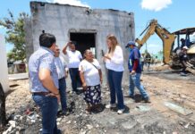 Inicia la construcción de casas para las familias afectadas por el incendio en San Luis Dzununcán