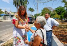 Supervisan construcción de rampas para mayor accesibilidad en parques de Mérida