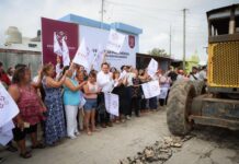Renuevan calles en Serapio Rendón