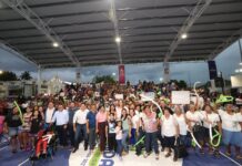 Entregan obras de mejora en Cinco Colonias, nuevo domo y rehabilitación del parque de Santa Rosa.
