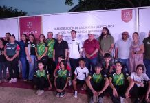 Inaugura Rommel Pacheco cancha de Petanca en Paseo Henequenes